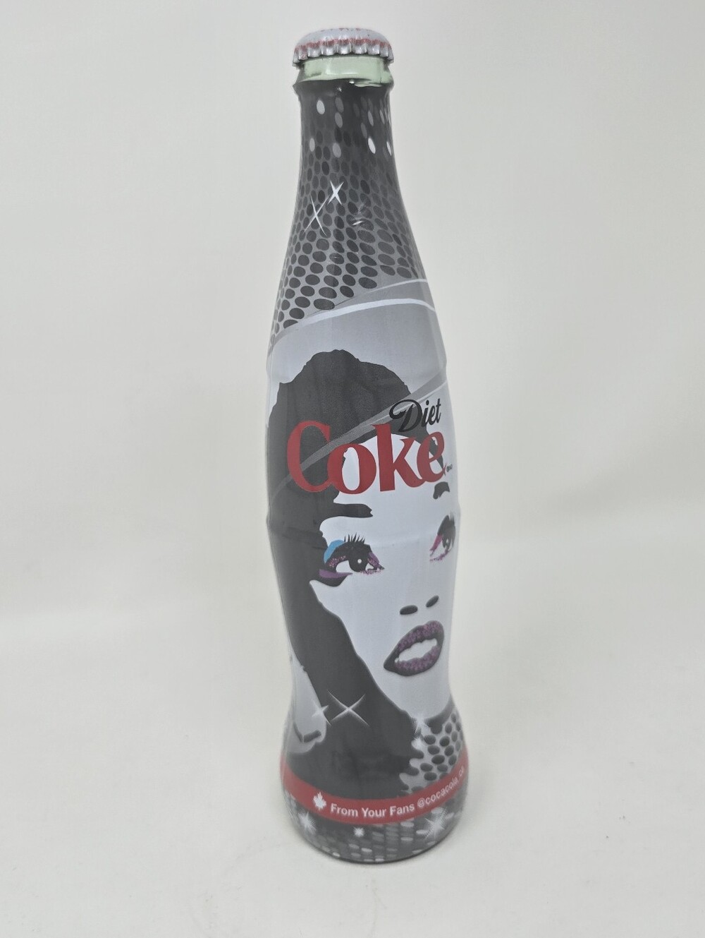 Limited Edition Estelle Coca Cola Glass Bottle Musician British Singer 9.5" RARE